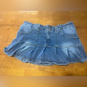 Almost Famous Blue Denim Skirt